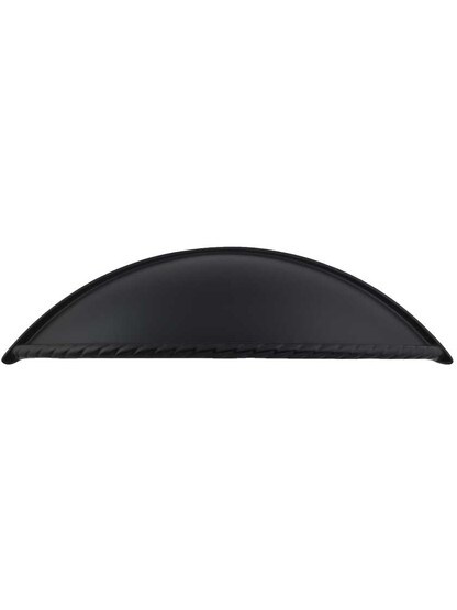 Lenoir Shaker Cabinet Cup Pull - 3 3/4 inch Center-to-Center in Matte Black.
